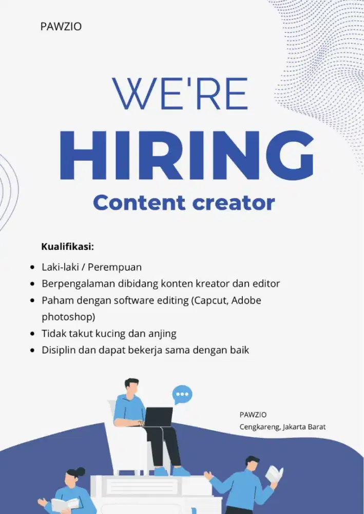 DI BUTUHKAN SEGERA !!! KONTEN KREATOR/EDITOR DAERAH CENGKARENG