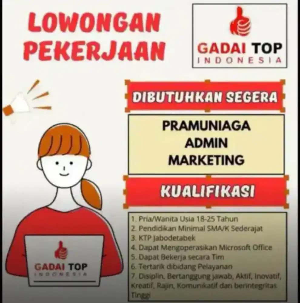 Lowongan pekerjaan pramuniaga