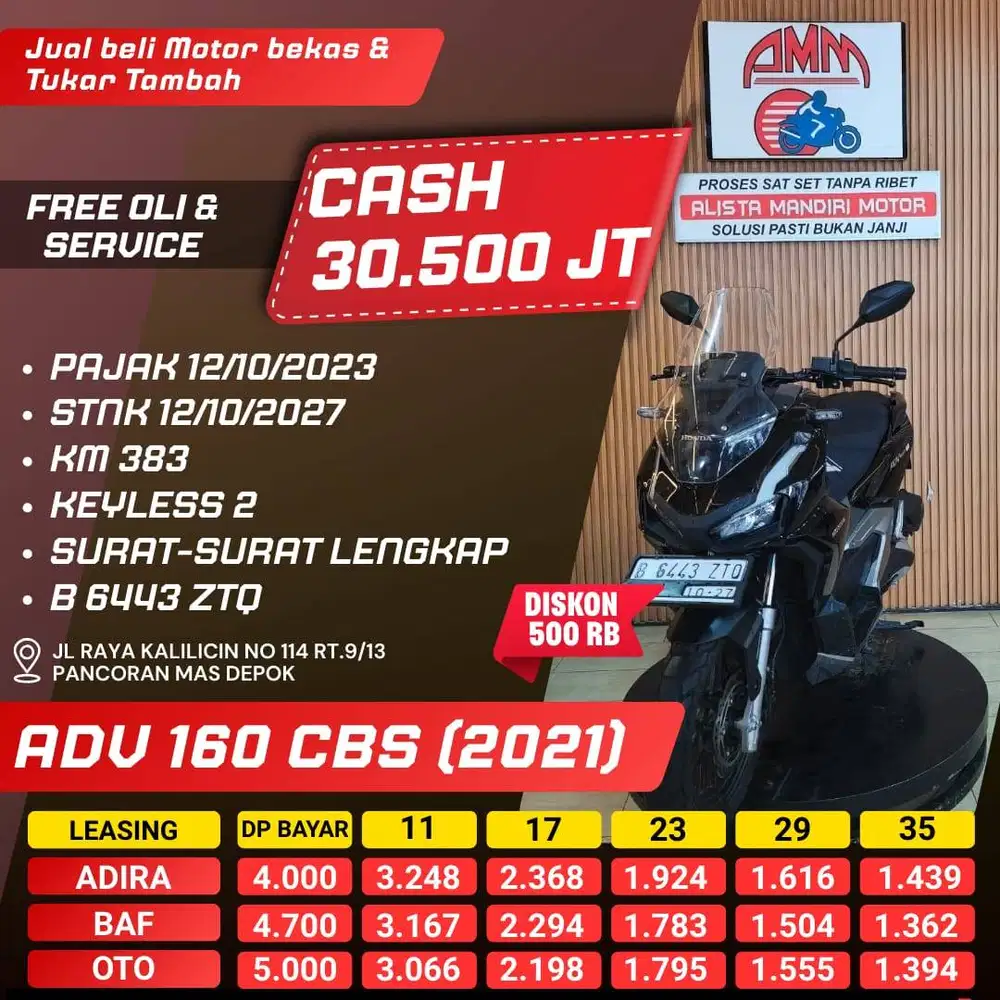ADV 160 CBS 2022 REMOT 2 CASH/KREDIT KREDIVO INDODANA ALLO BANK ALISTA