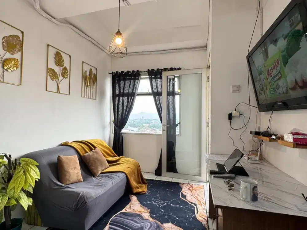 Sewa Apartemen Grand Asia Afrika Bandung 2BR 42m2 Tower D Include Wifi