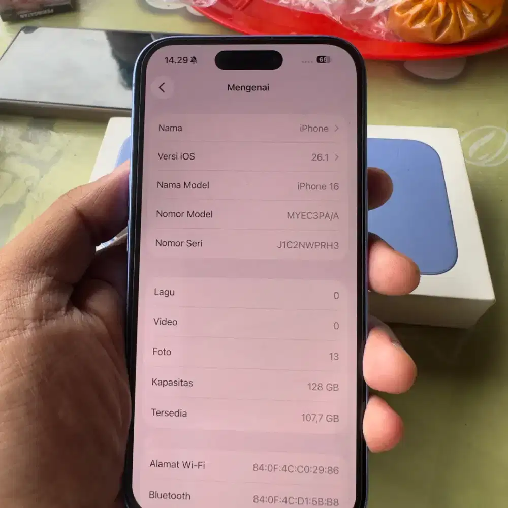 Iphone 16 128gb ex ibox On Garansi