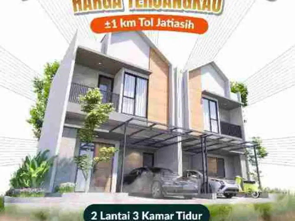 Dijual Rumah Baru Townhouse 2 Lantai Bisa KPR DP 0 Mewah Murah Jatiasih Kota Bekasi ARA