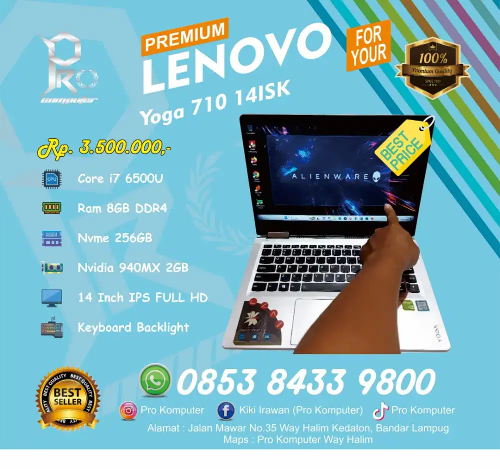 LENOVO Yoga 710 14ISK Touchscreen 2in1 Gaming Render Prokomputer