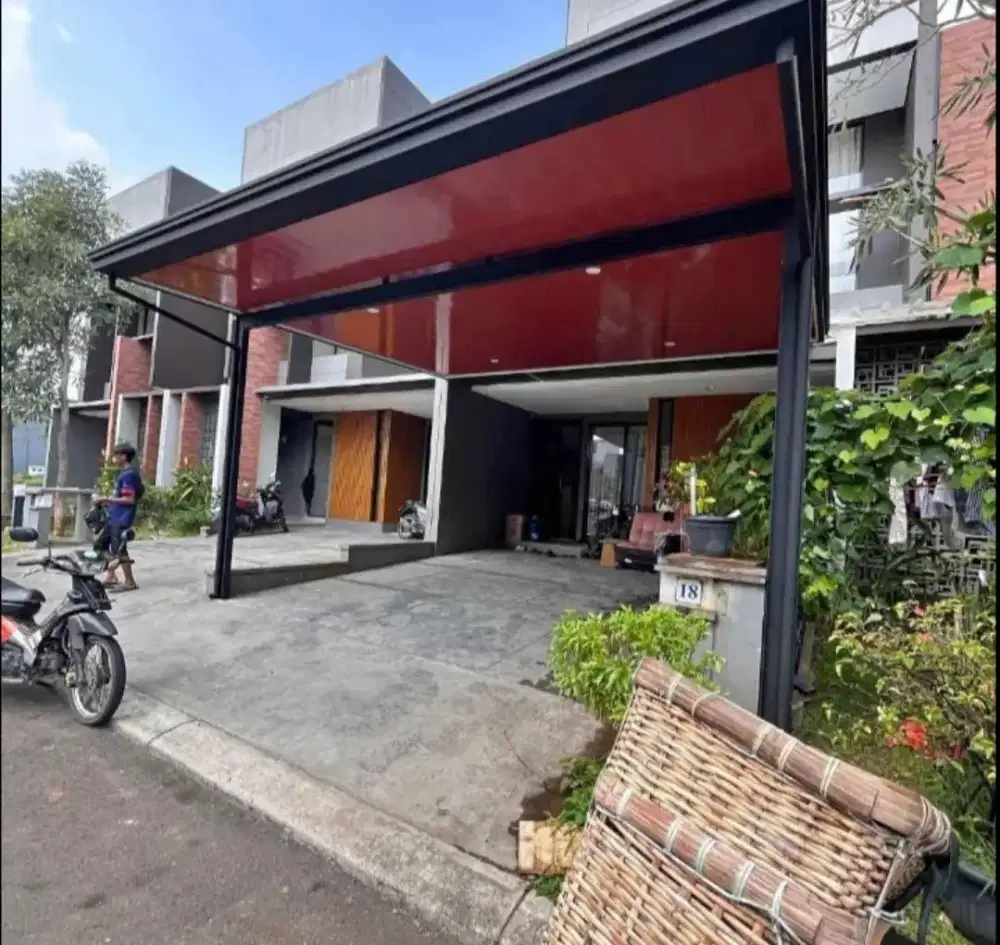 Kanopi alderon single layer+plafon pvc list profil talang air