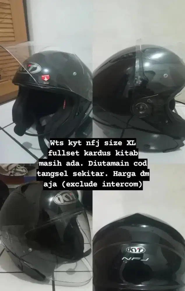 Kyt nfj black glossy size XL