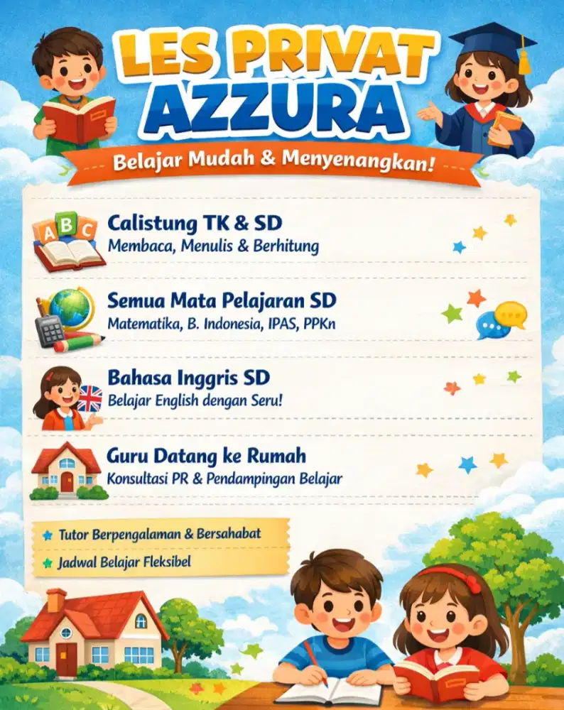 LES PRIVAT CALISTUNG, PEMBELAJARAN, BHS INGGRIS