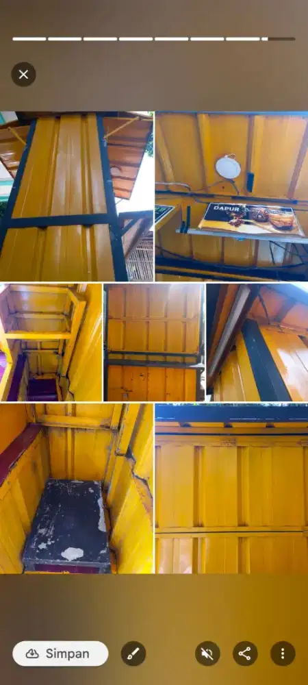 Geerobak Kontener bahan baja tebal murah masih mulus