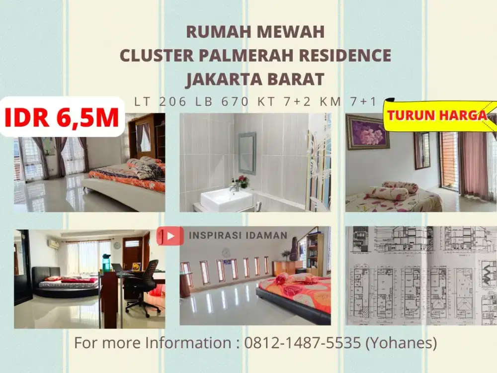 Rumah Mewah Cluster Palmerah Residence Jakarta Barat