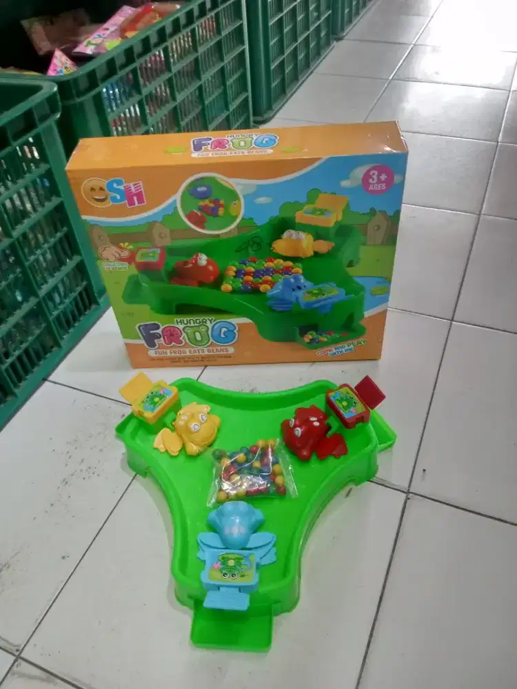 Mainan anak hungry frog 3 arah