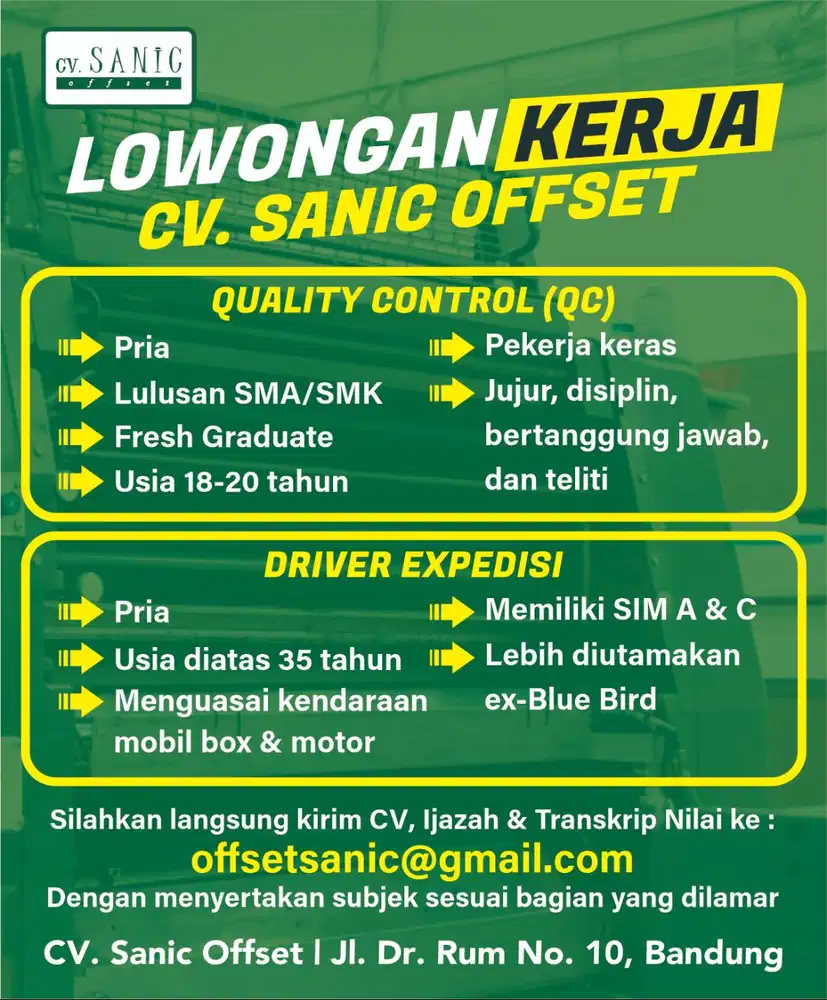 Lowongan Pekerjaan Bandung