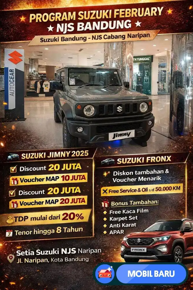 [Mobil Baru] PROGRAM SUZUKI FEBRUARY NJS BANDUNG
