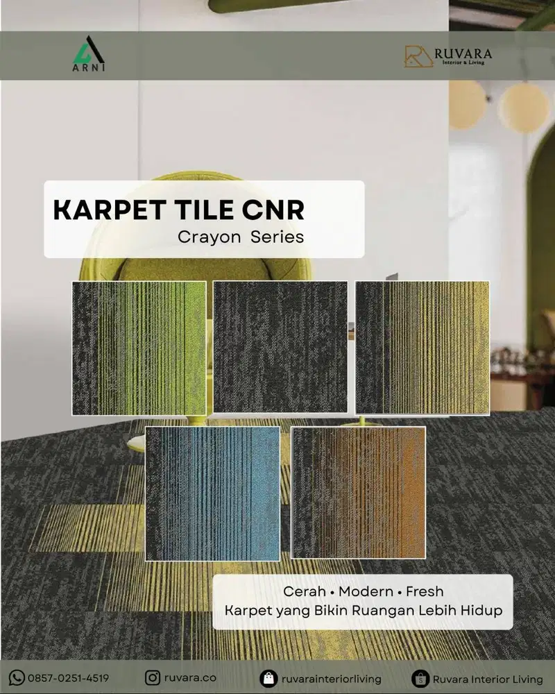 Karpet Series Crayon | Karpet Interior Warna Cerah | Nyaman & Modern