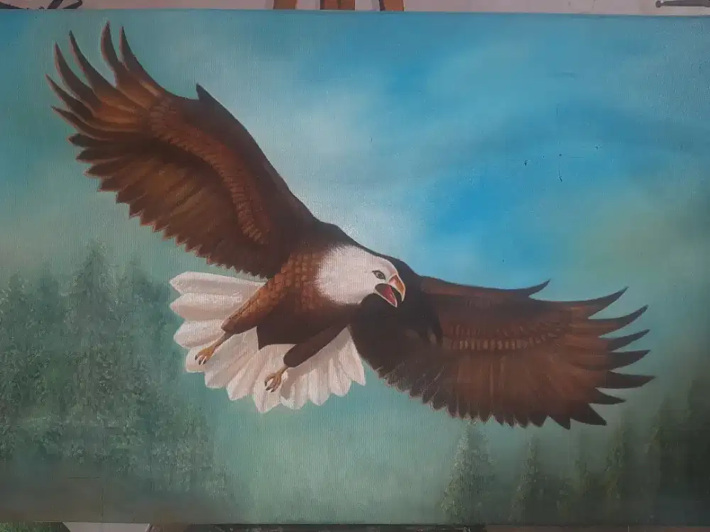 Lukisan elang terbang