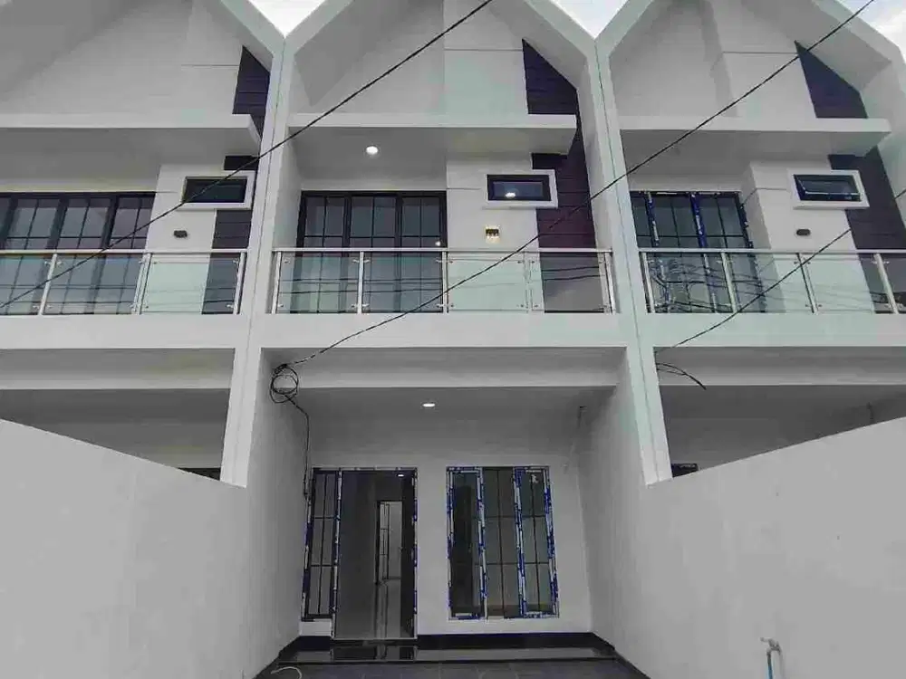 2 Unit Rumah Baru di Kavling DKI Meruya Jakbar Fasad Model Skandinavia