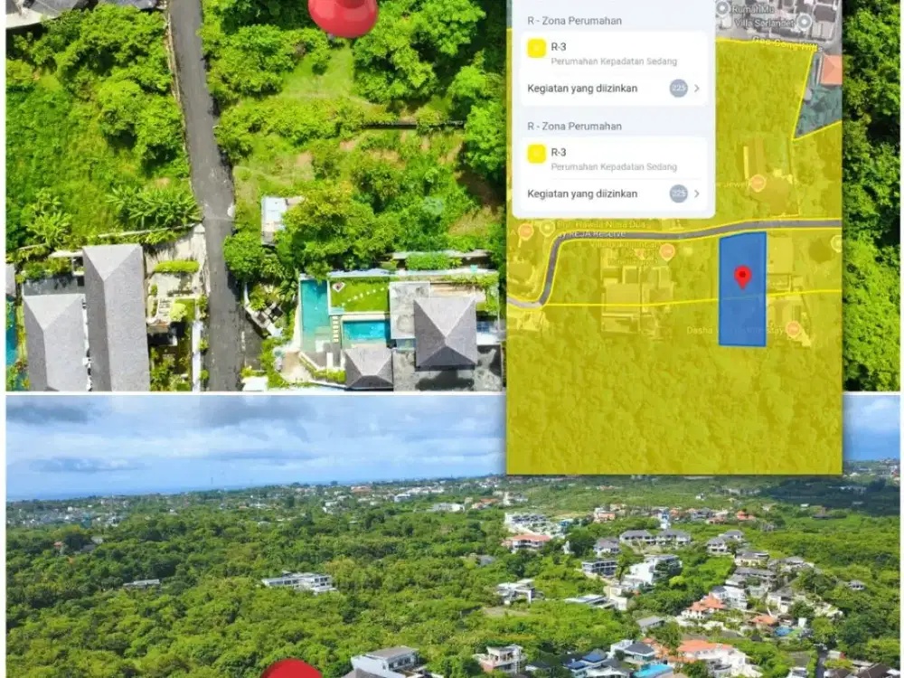 Tanah Unblovk View Tiara Nusa Goa Gong Jimbaran Badung