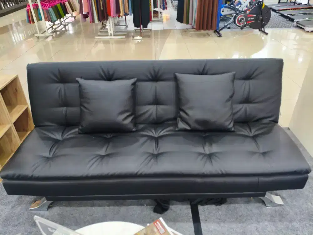 Sofa Bed Selma Greesa – PU Leather, Multifungsi 3 Dudukan