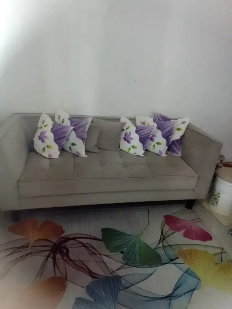 Sofa 3 seat warna abu