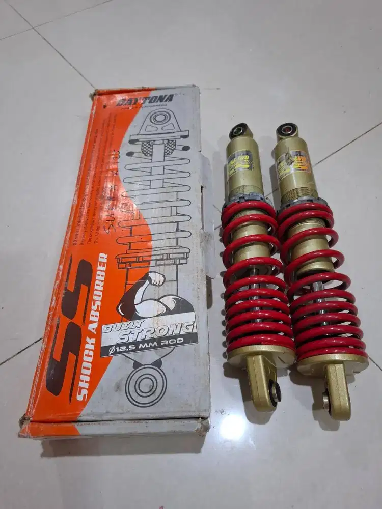Dijual Shockbreaker Daytona 2265 SS Dual Shock 325mm Gold/Red bagus
