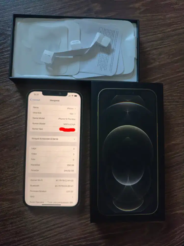 Dual SIM Iphone 12 Pro Max 256GB Gold Hongkong ZAA Resmi