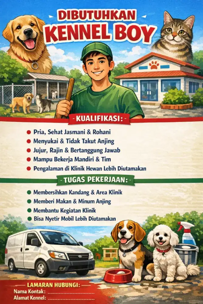 Kennel Boy Klinik Hewan