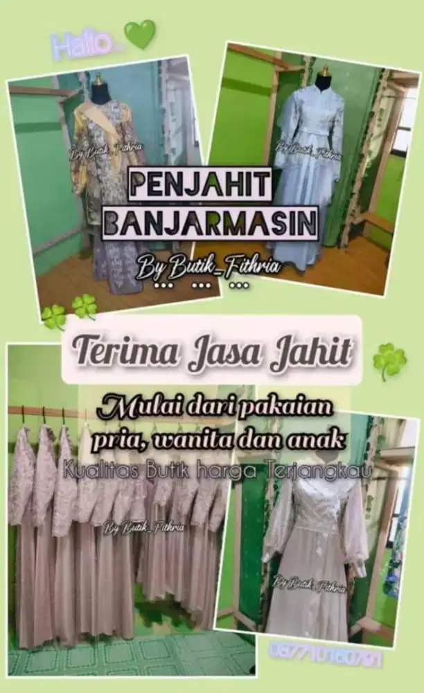 Penjahit Pakaian Banjarmasin, Pembuatan, Perbaikan, Permak ,