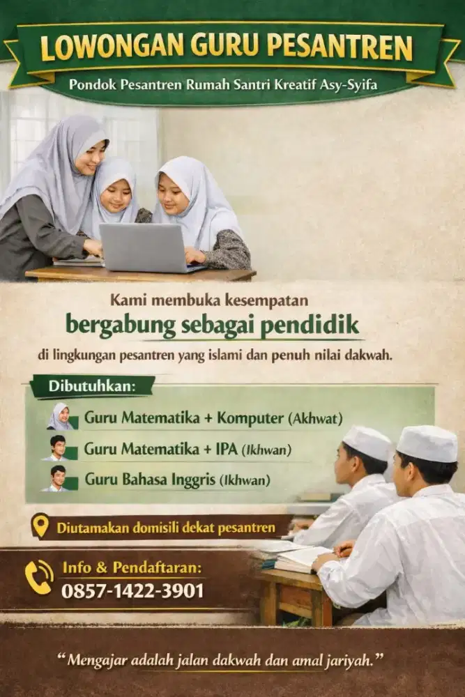LOKER GURU BAHASA INGGRIS, MATEMATIKA+IPA