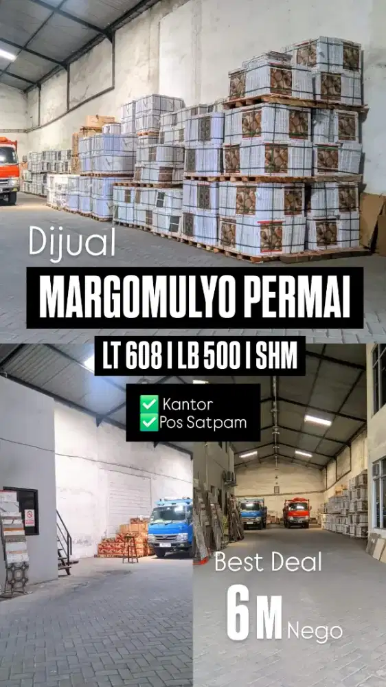 Dijual Gudang Margomulyo Permai