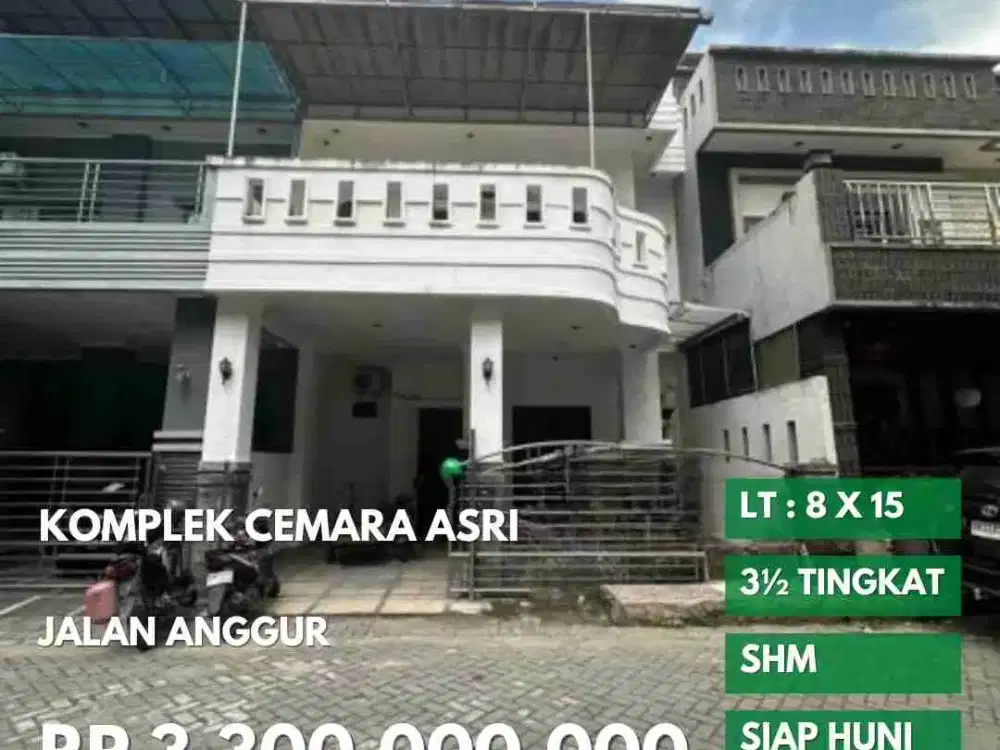 rumah villa komplek cemara asri jalan anggur