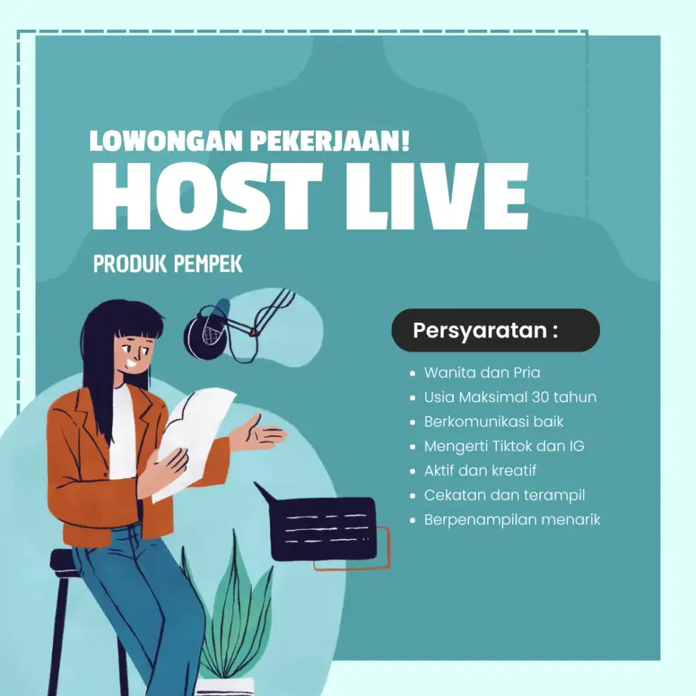 Lowongan Host Live Makanan