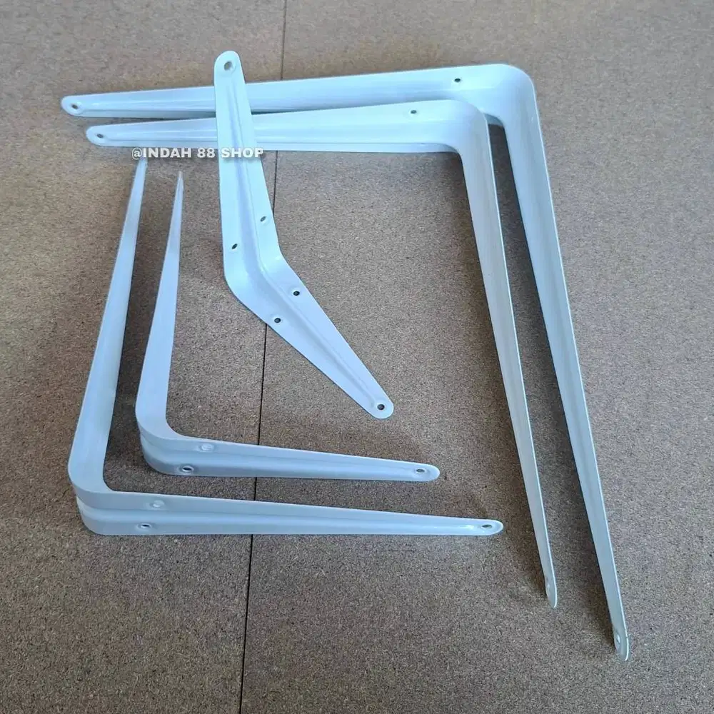 Siku Rak Dinding / Siku Sokong Putih Tebal / Bracket Siku Penyangga