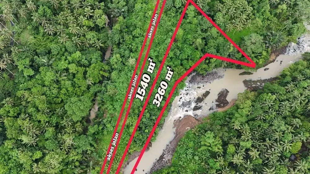 Jual tanah los sungai cantik dengan lingkungan asri di tabanan bali.