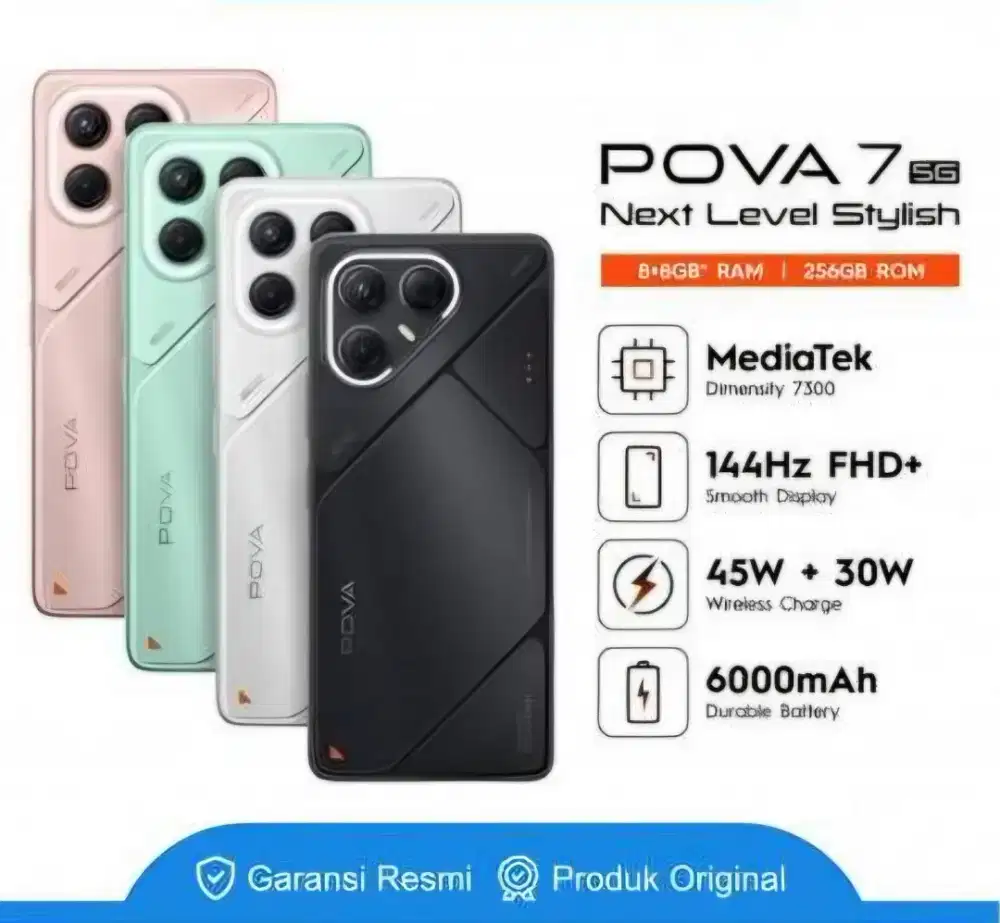 Kredit Hp Tecno Pova 7 5G 256Gb Free Handsfree