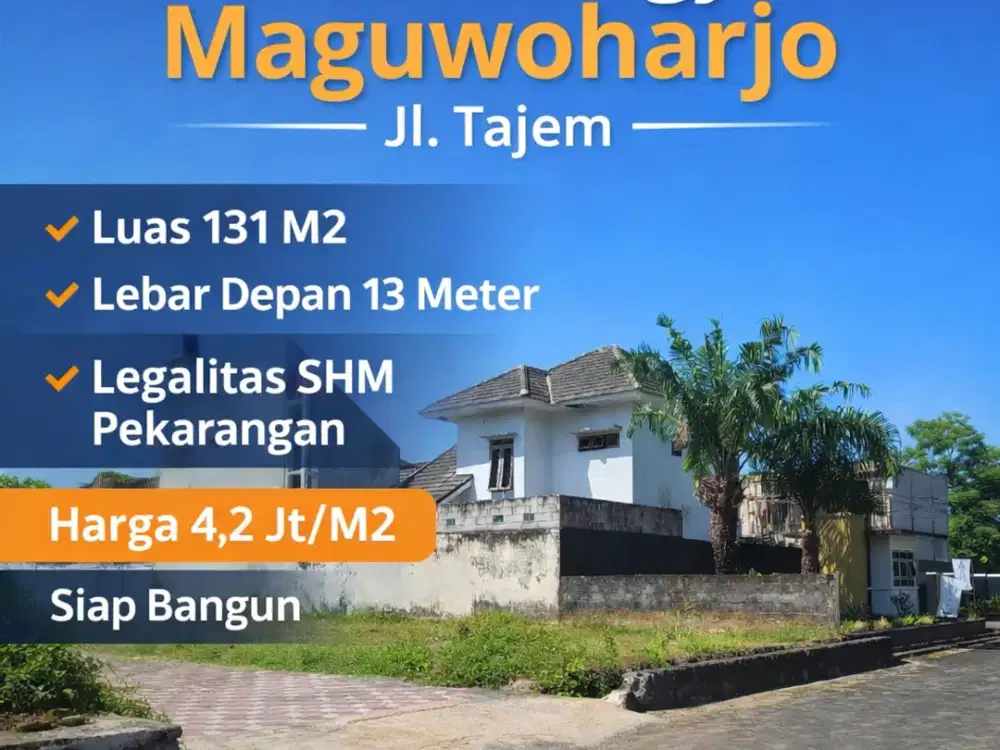 Tanah Murah Jogja Maguwoharjo Jl. Tajem Siap Bangun Shmp