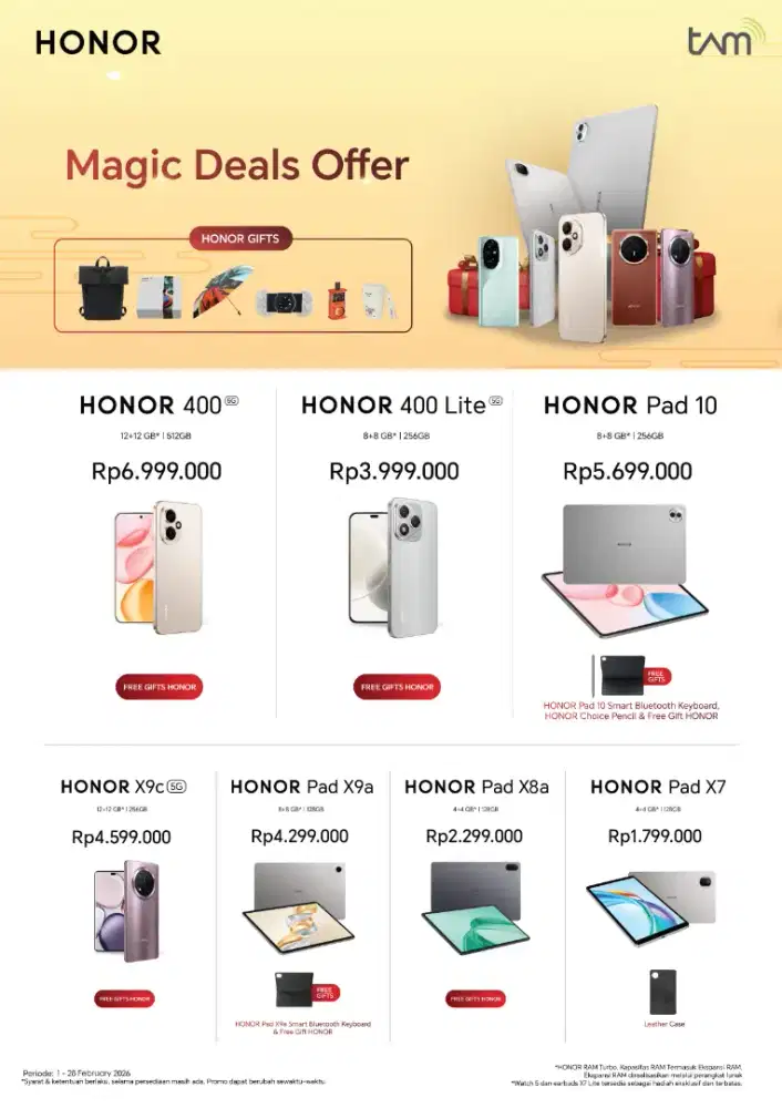 Honor Pad X7 4+4/128 FREE CASE