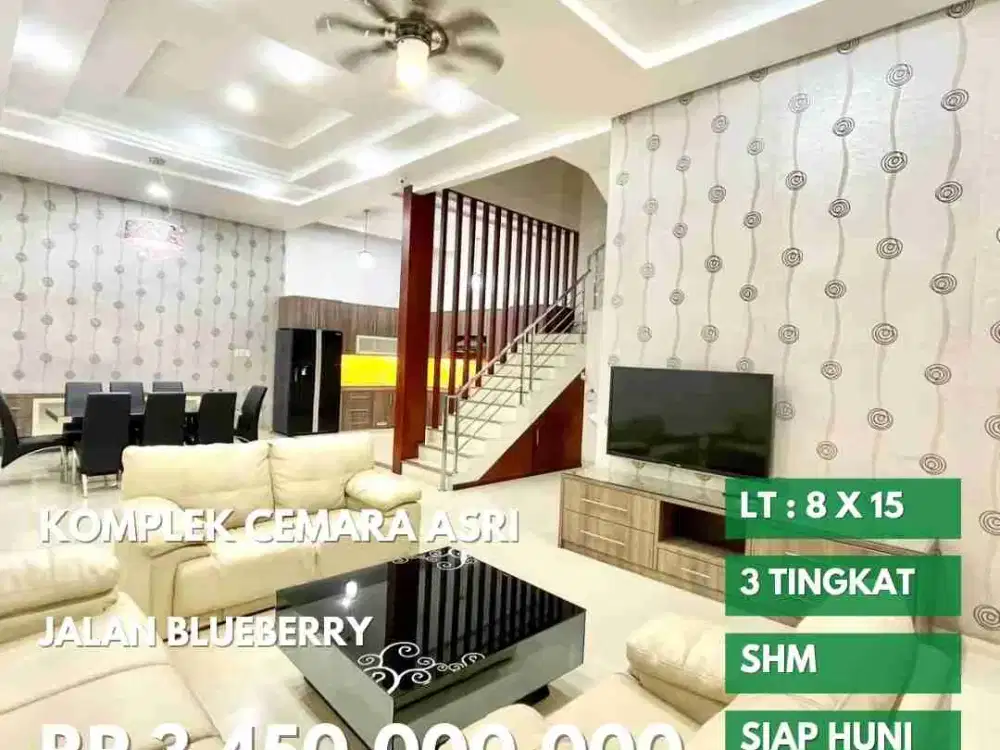 villa furnish komplek cemara asri jalan blueberry