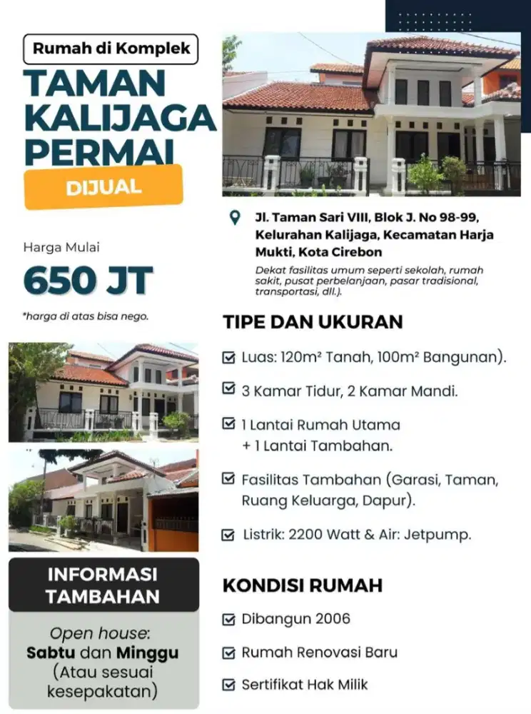 Jual Rumah Di Pusat Kota Cirebon