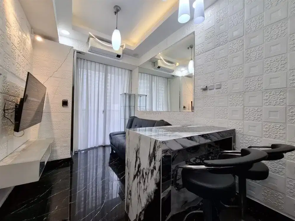 Disewakan 1BR Taman Anggrek Residences – Furnished Minimalis, View Pool Garden, Dekat Hublife TA & Central Park Mall Pullman