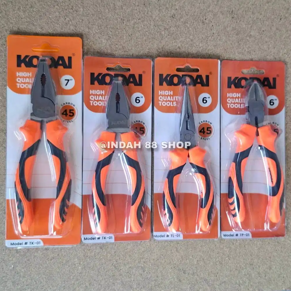 Tang Kombinasi Tang Potong Tang Lancip Gagang Karet / Tang serbaguna