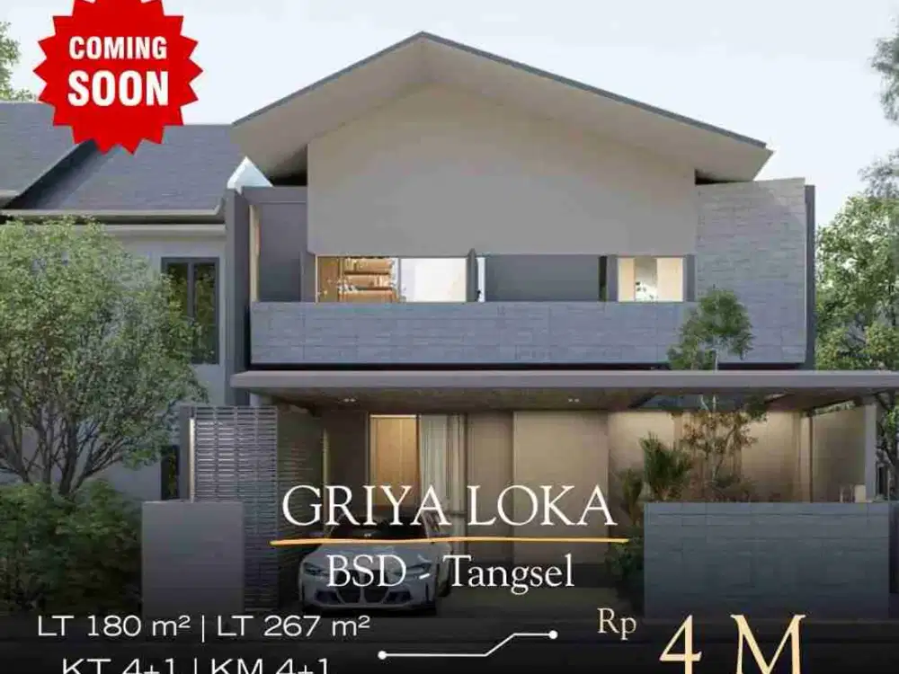 RUMAH DIJUAL BRAND NEW DI GROYA LOKA, BSD CITY TANGERANG SELATAN