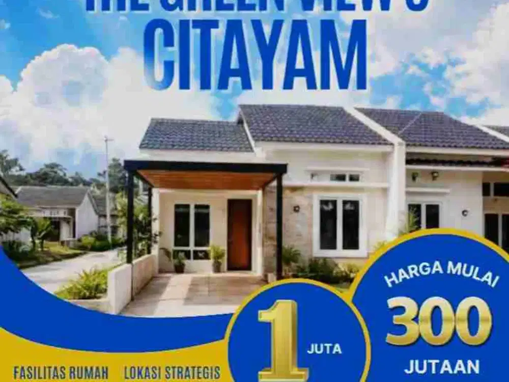 Rumah Murah di Citayam, Depok. READY Stok. Tipe 36/86 M2. 1 Juta All in. Dekat Stasiun Citayam.