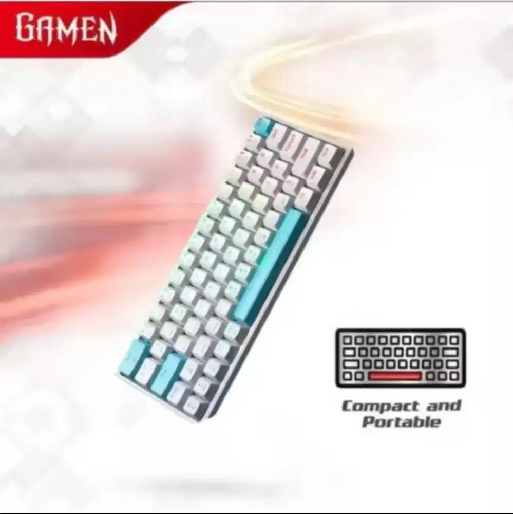 Game Titan V White Blue+Silver Switch