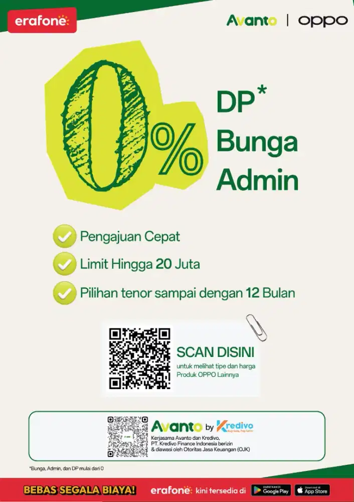 KREDIT HP BUNGA 0% DP 0% CICILAN 0%