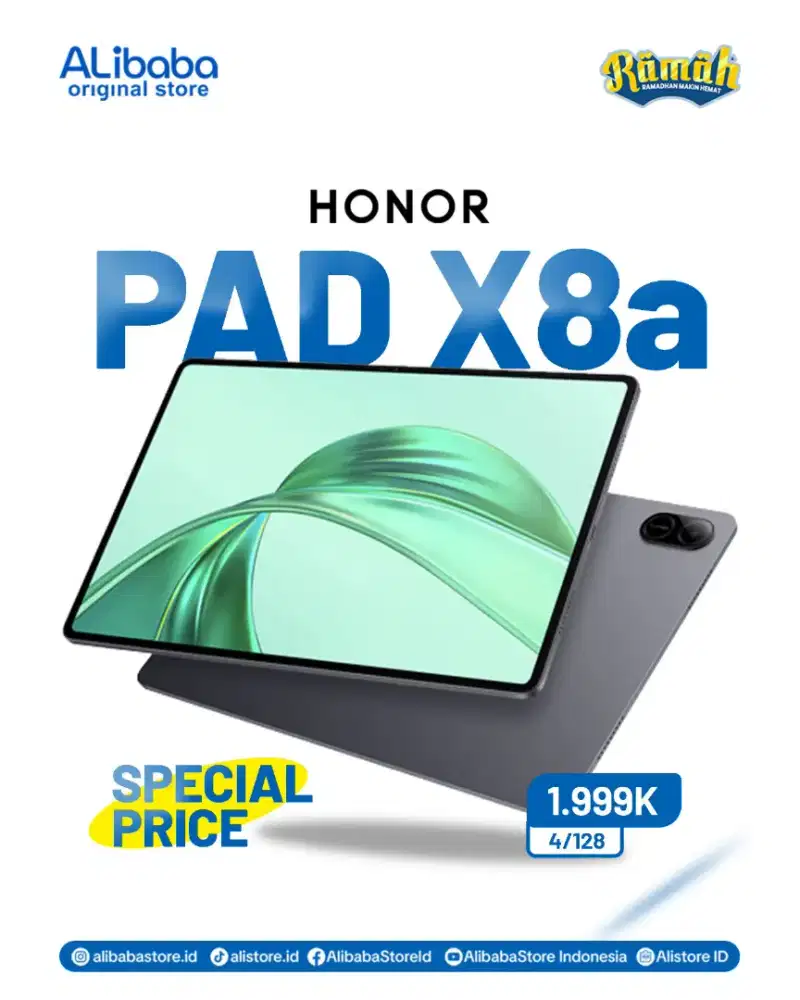 SPESIAL Promo Honor Pad X8A Extra Cashback 300k Promo Kredit 0%