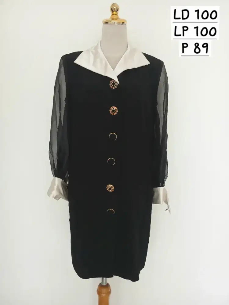 Baju terusan dress tunik Merveilleuses size XL, preloved