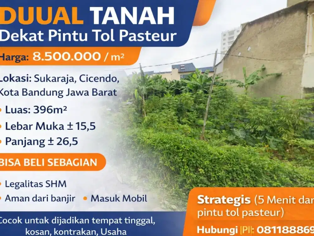 ✨ TANAH MURAH STRATEGIS DEKAT TOL – INVESTASI MENGUNTUNGKAN!