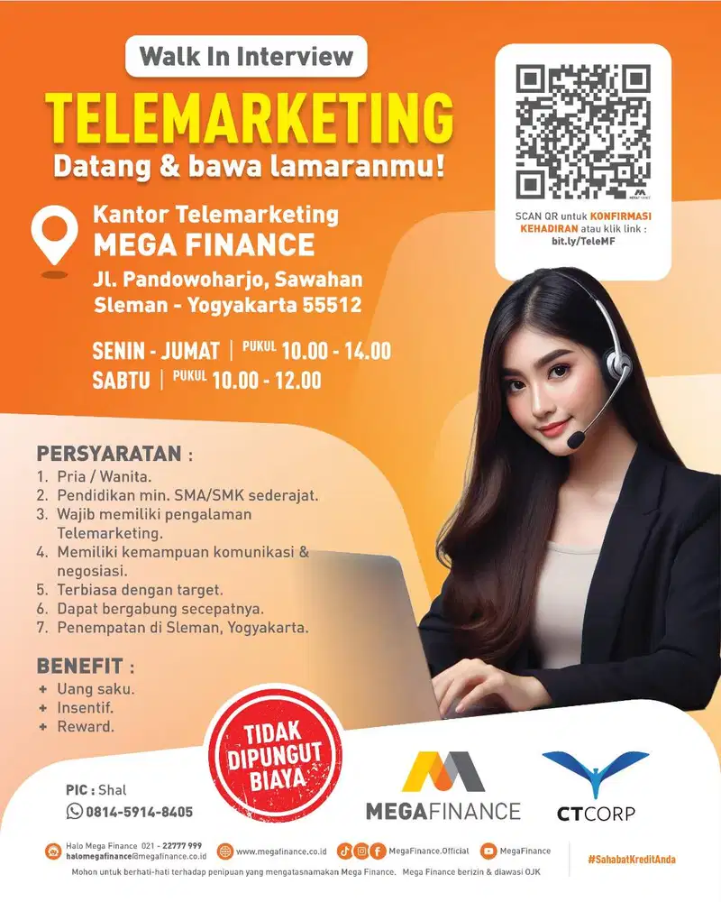 LOWONGAN KERJA TELEMARKETING