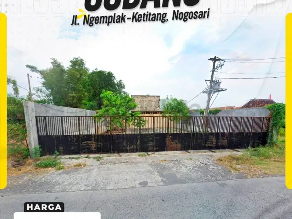 Dijual Gudang Strategis Luas di Nogosari Boyolali!