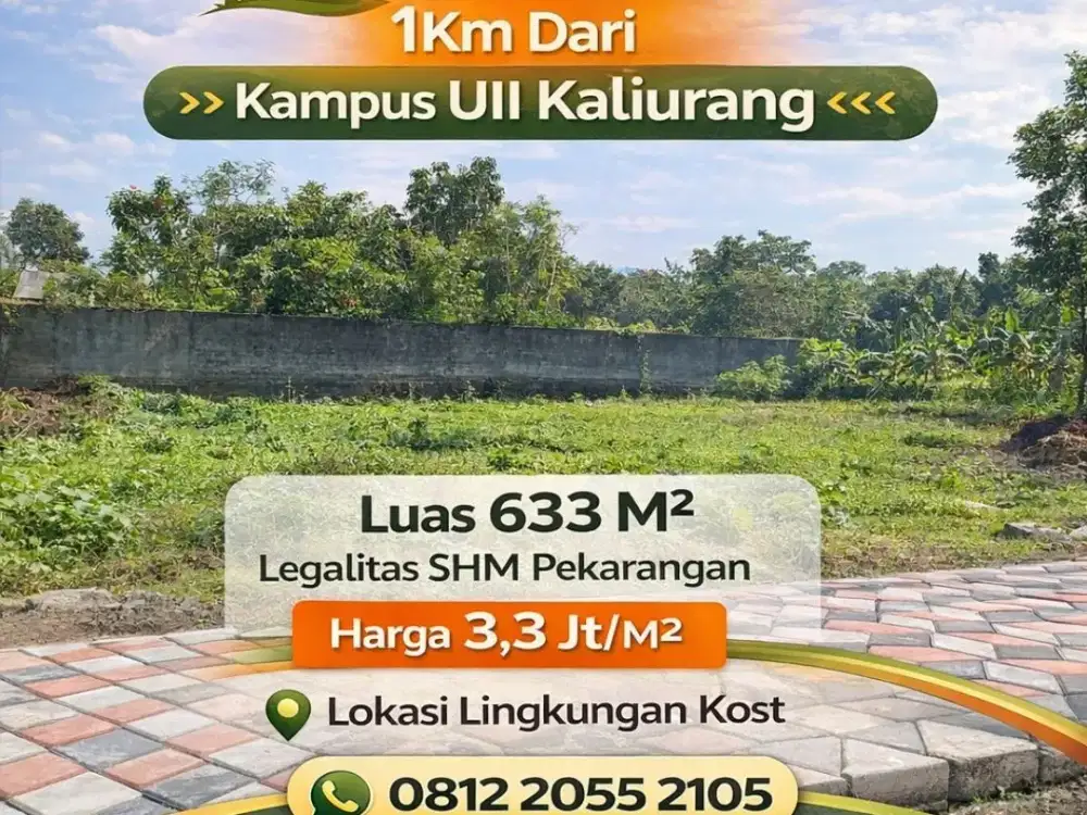 Tanah Jogja Cocok Kost Ekslusife Ring 1 Kampus UII Kaliurang