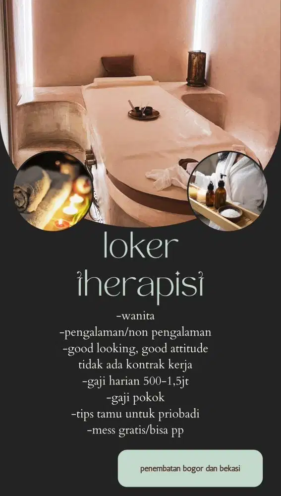 Loker terapis spa