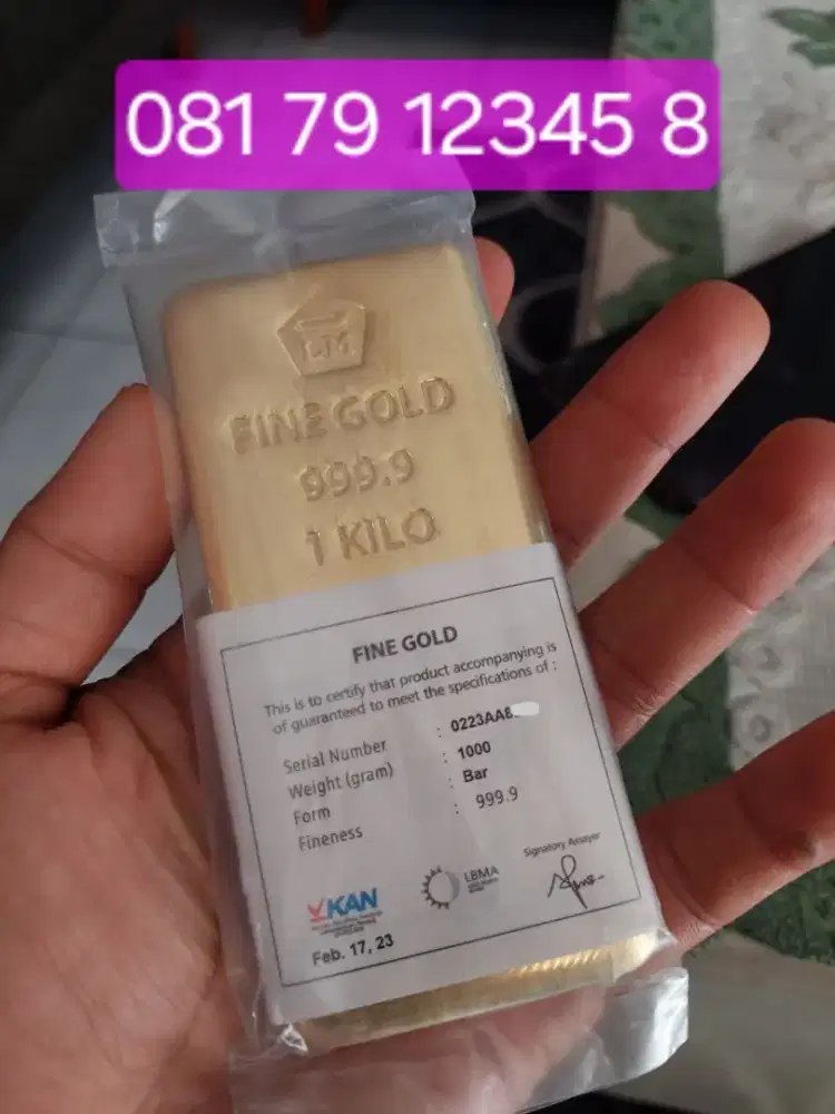 Emas ANTAM 1kg Kilo Bar LANGKA Segel Like New